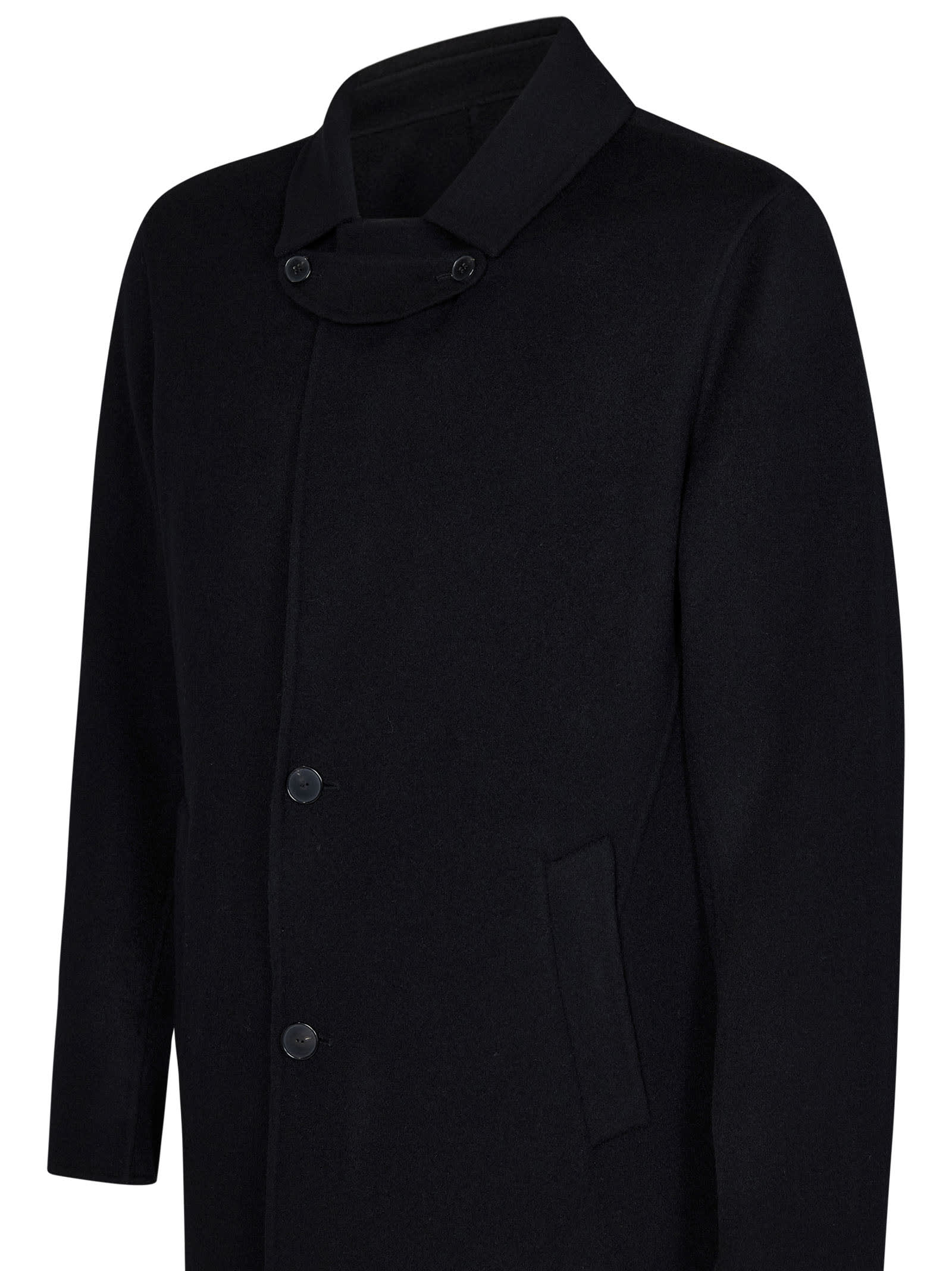 Shop Low Brand Coat In Black