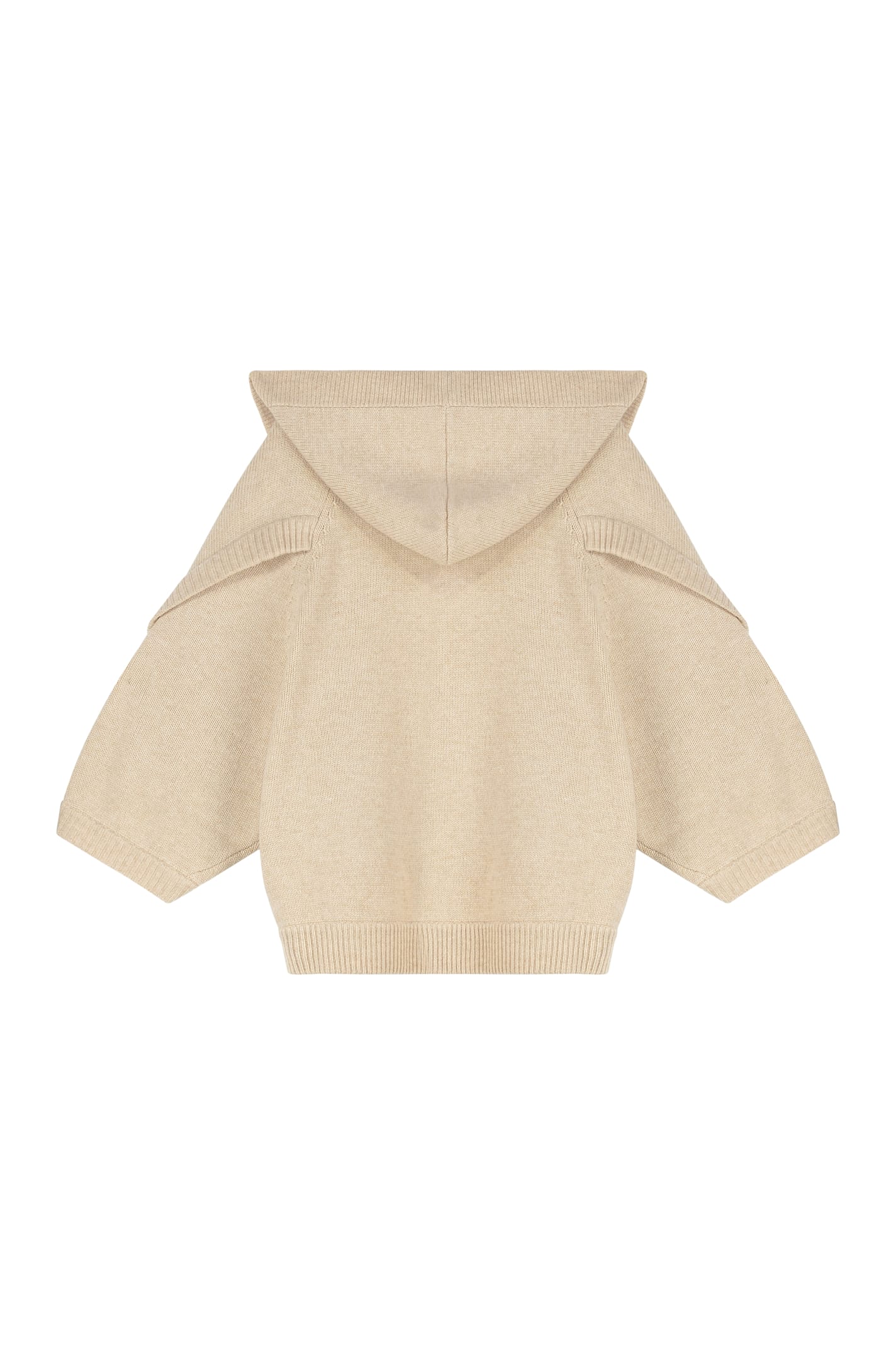 Max Mara Vals Hooded Wool And Cashmere-blend Cardigan In Nude