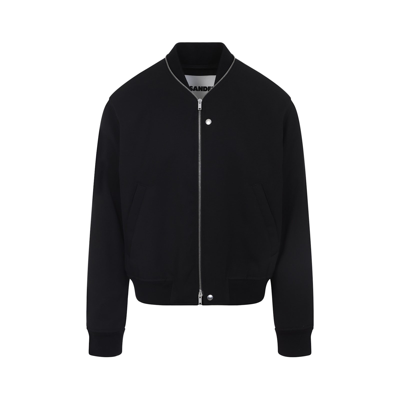 Jil Sander Zip-up Bomber Jacket In Black