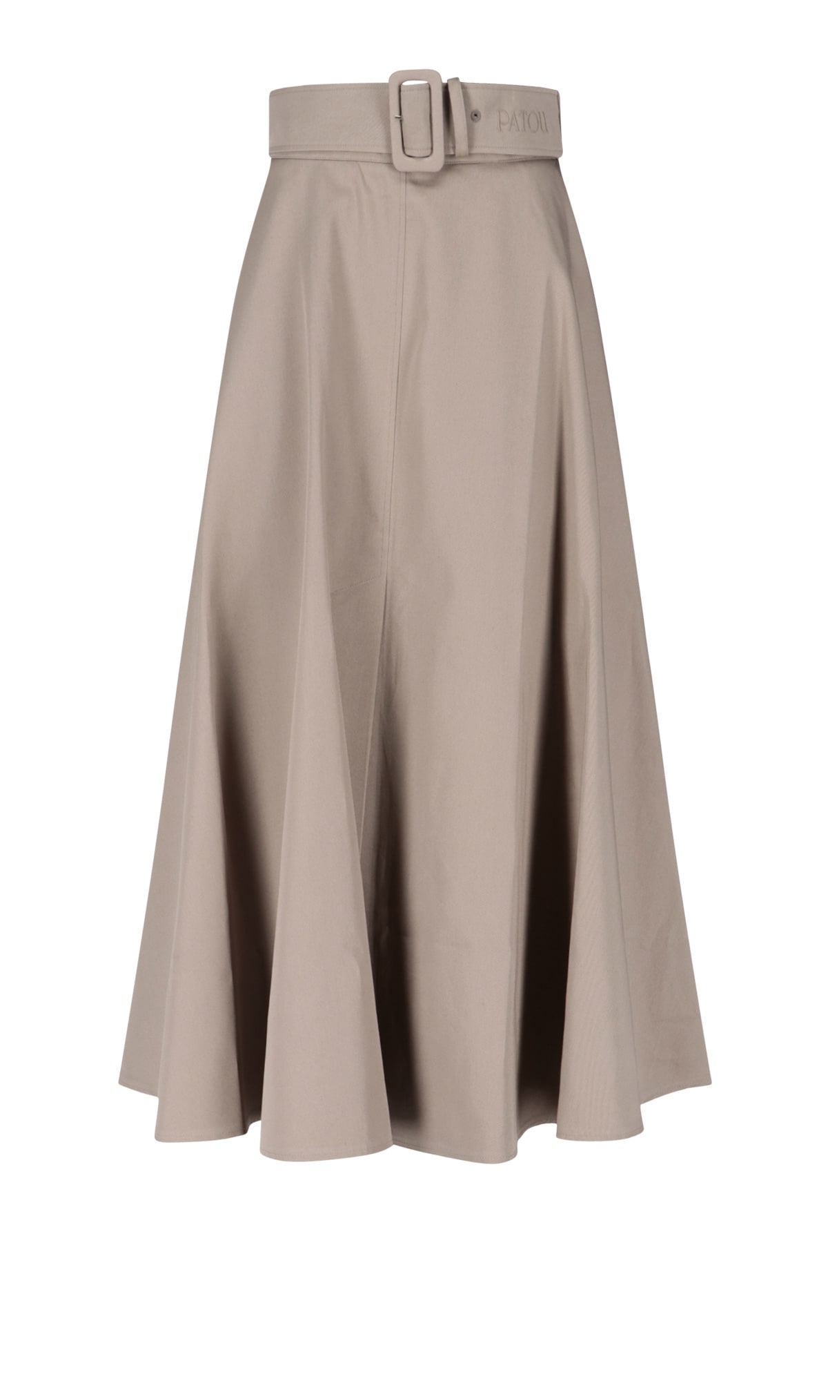 Patou High-waisted Belted Skirt In Neutrals | ModeSens