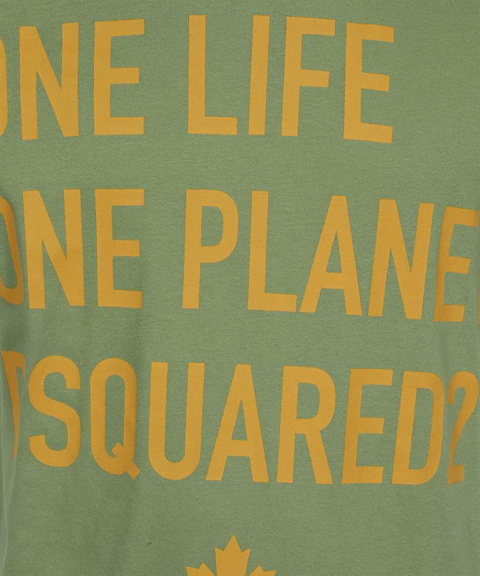 Dsquared2 Green One Life One Planet T-shirt In Green