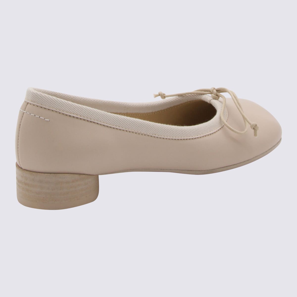 Shop Mm6 Maison Margiela Pink Leather Tabi Pumps In Shifting Sand