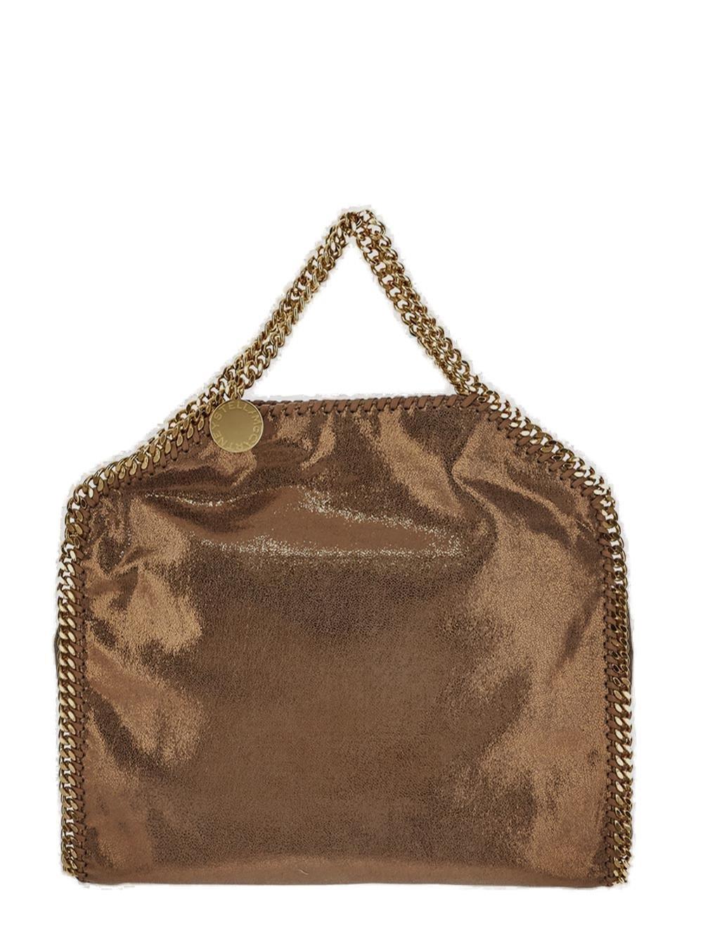 Shop Stella Mccartney Falabella Top Handle Bag In Metallic
