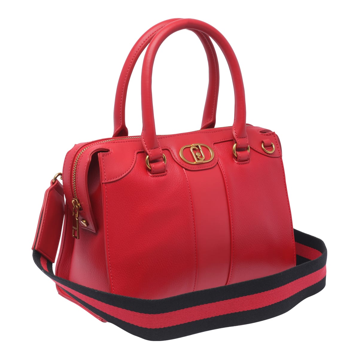 Shop Liu •jo Logo Handbag In Red