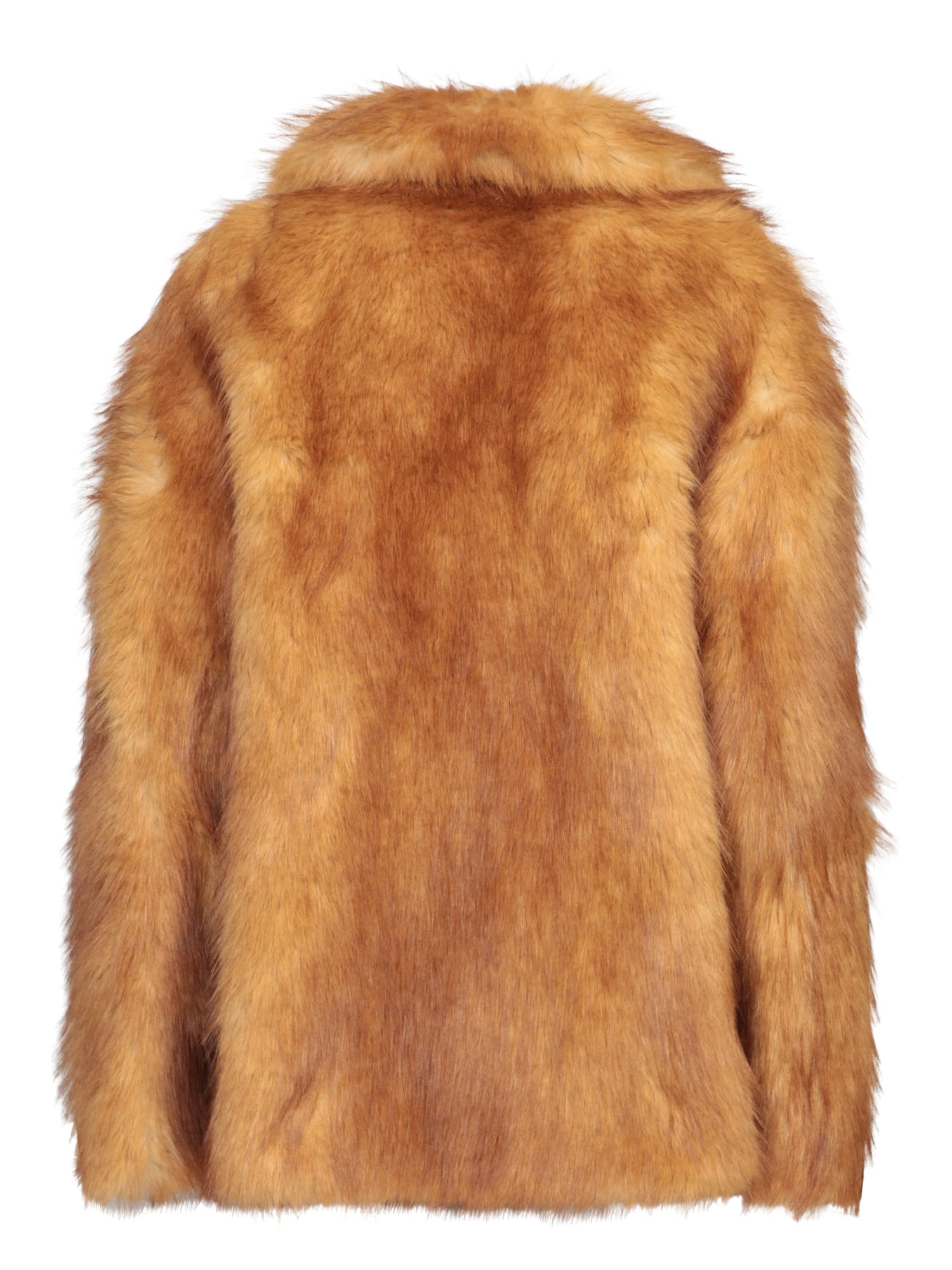 Shop Stand Studio Light Brown Faux Fur Jacket In Beige