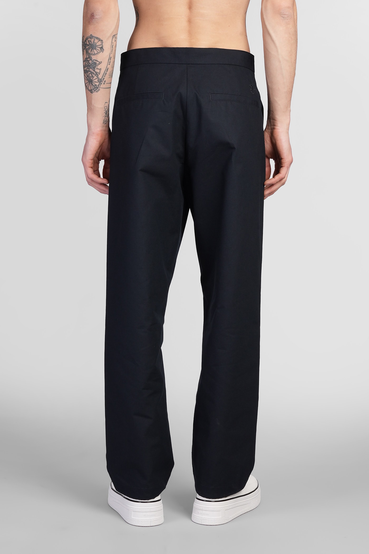 Jil Sander Pants In Blue Cotton