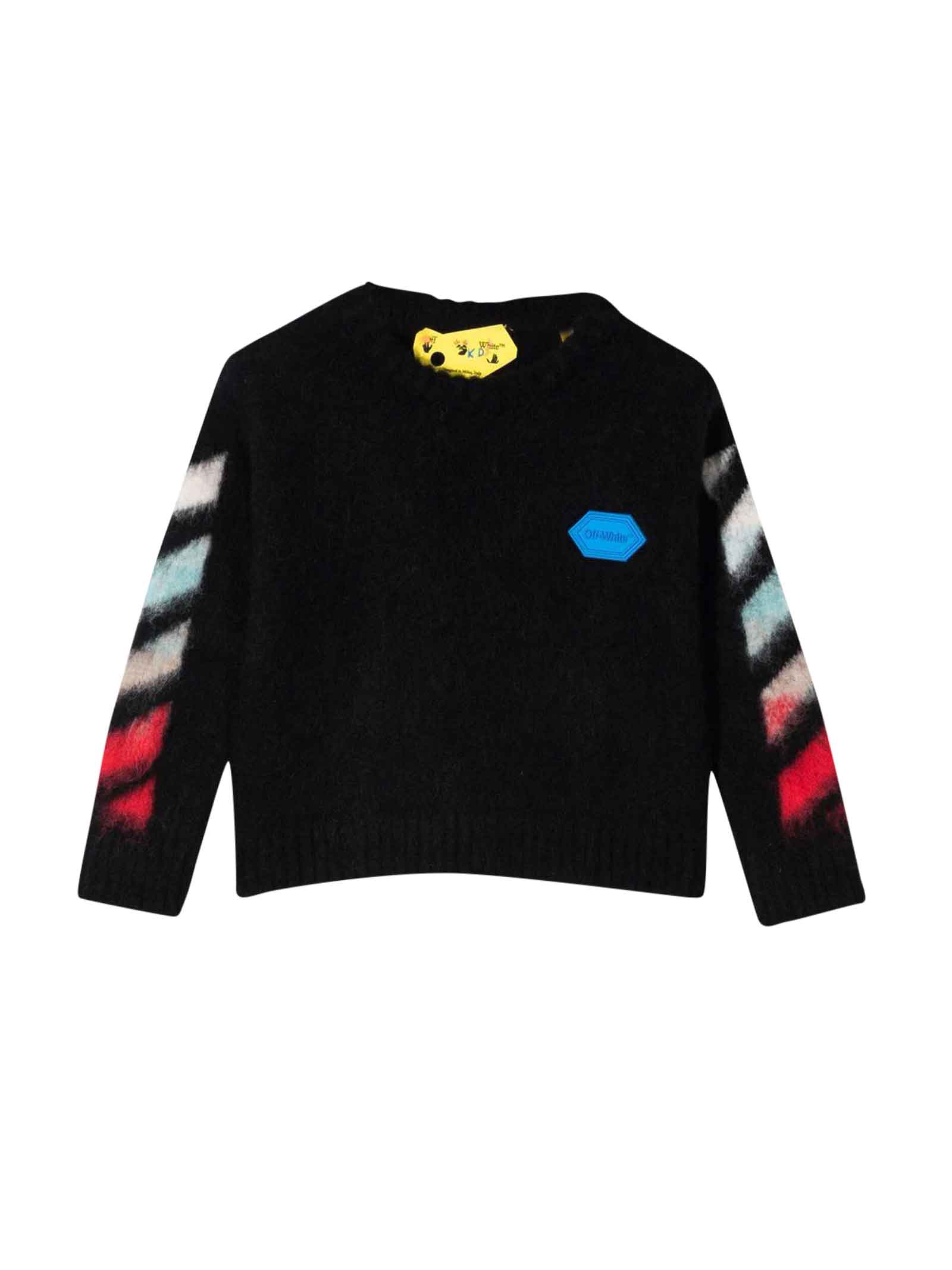 Off-White Black Shirt With Multicolor Print
