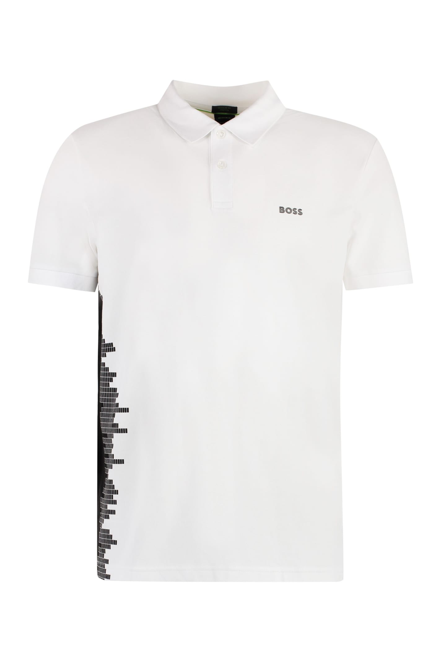 Shop Hugo Boss Short Sleeve Cotton Pique Polo Shirt In White