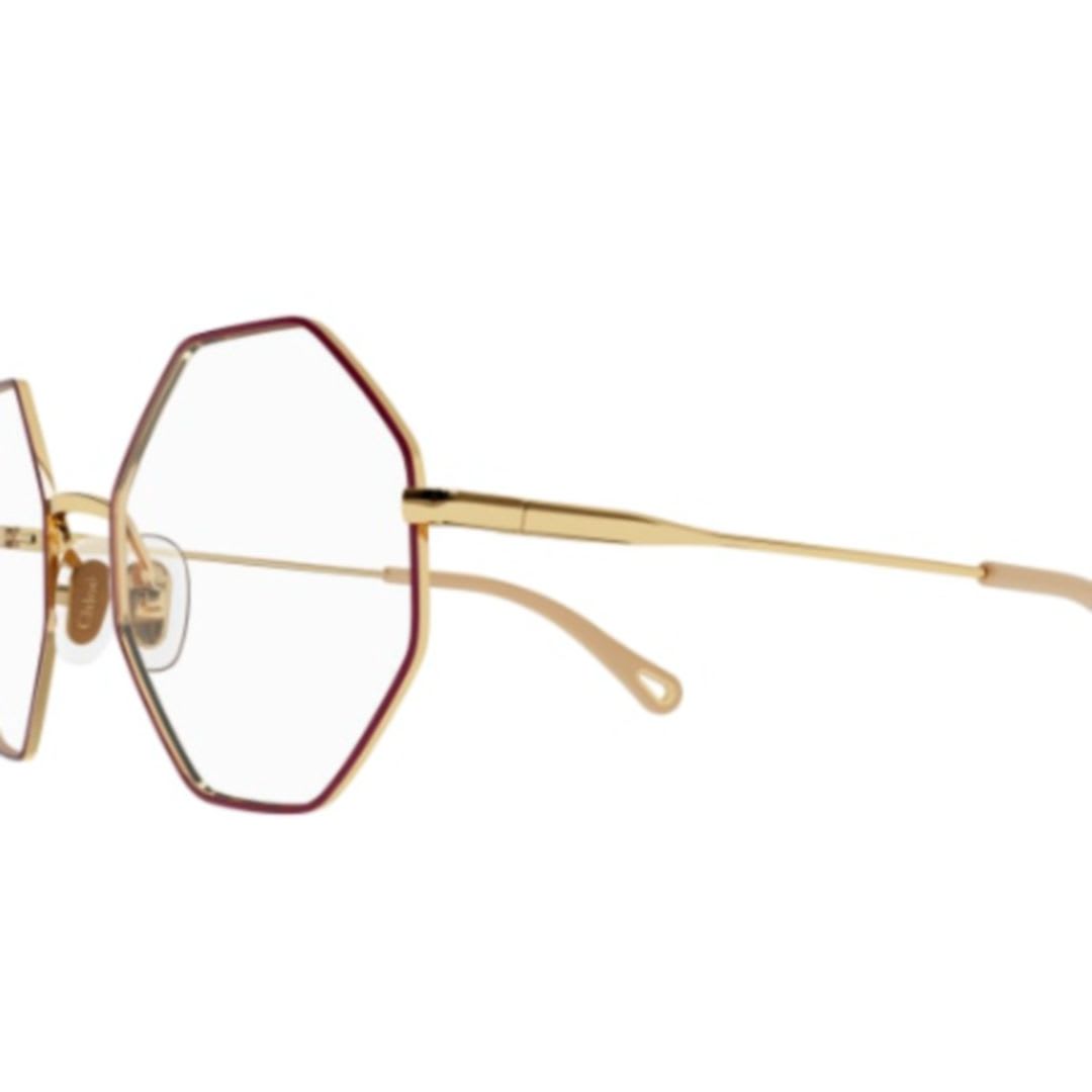 Chloé Ch0022o012 Burgundy Gold Transpa In Gold