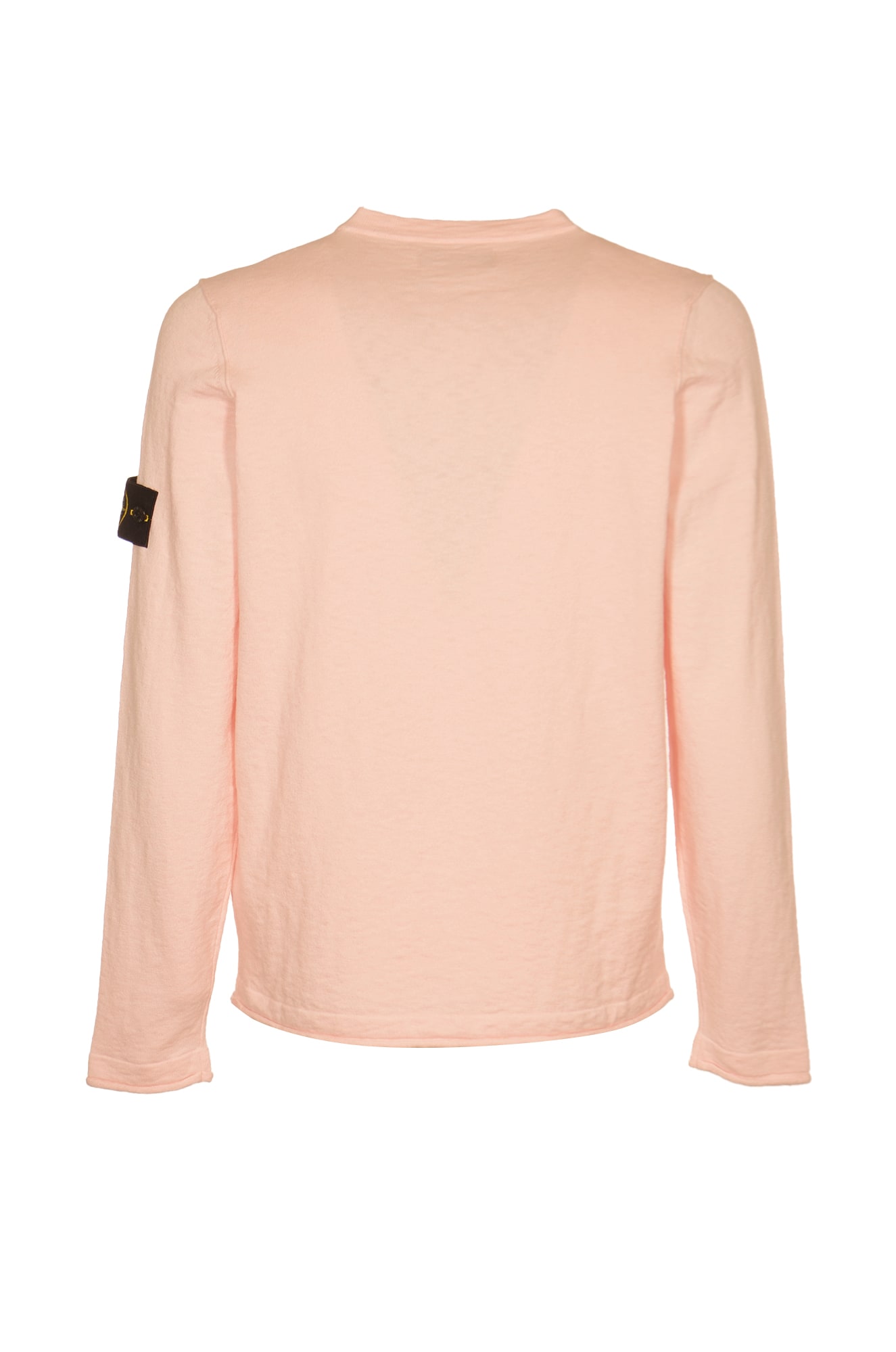 Shop Stone Island Logo Sleeve Sweatshirt In Pink