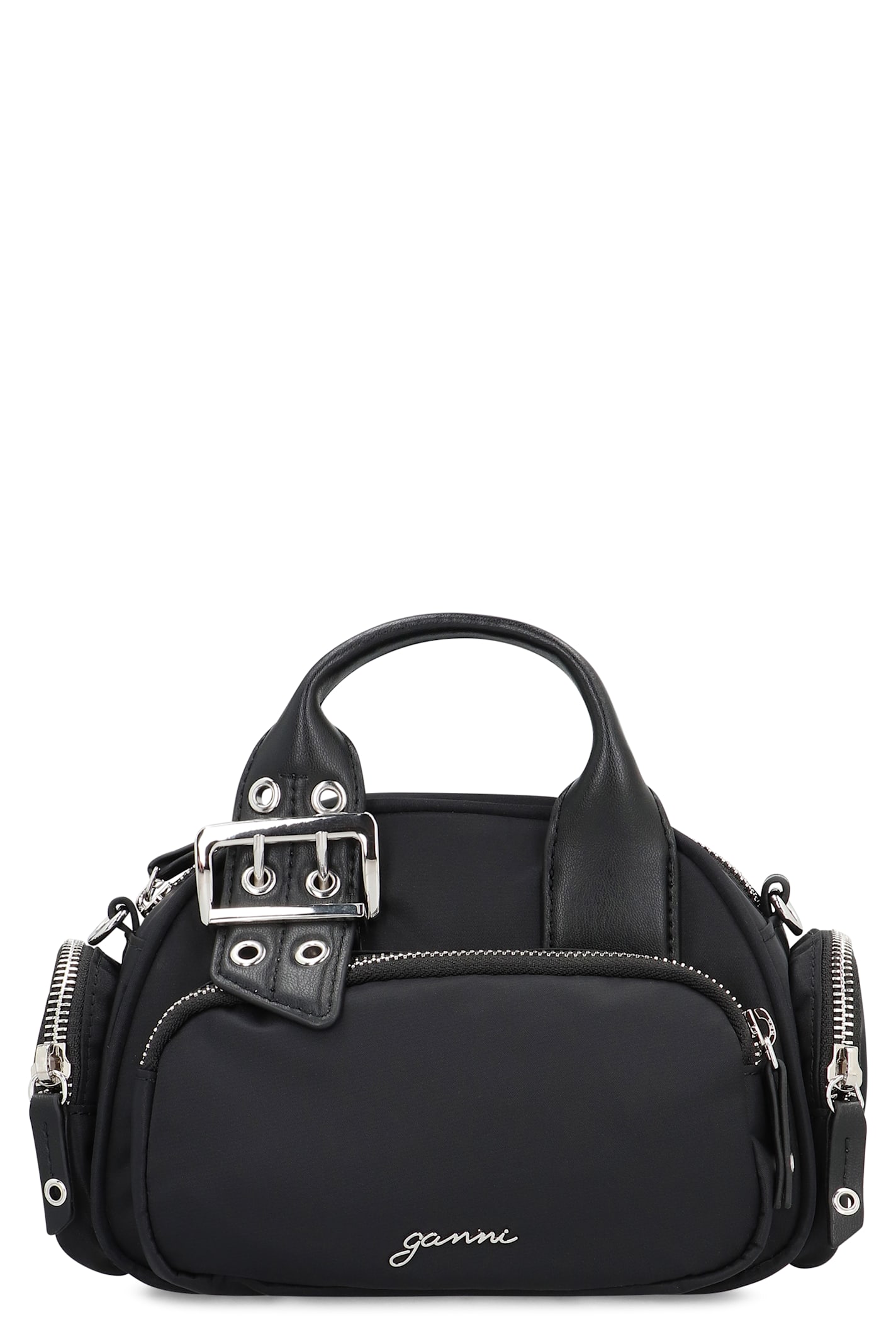 【送料&関税込】Ganni Small bou Cocco Bag In Black Recycled Black Black Small GANNI Bou Bag | GANNI US