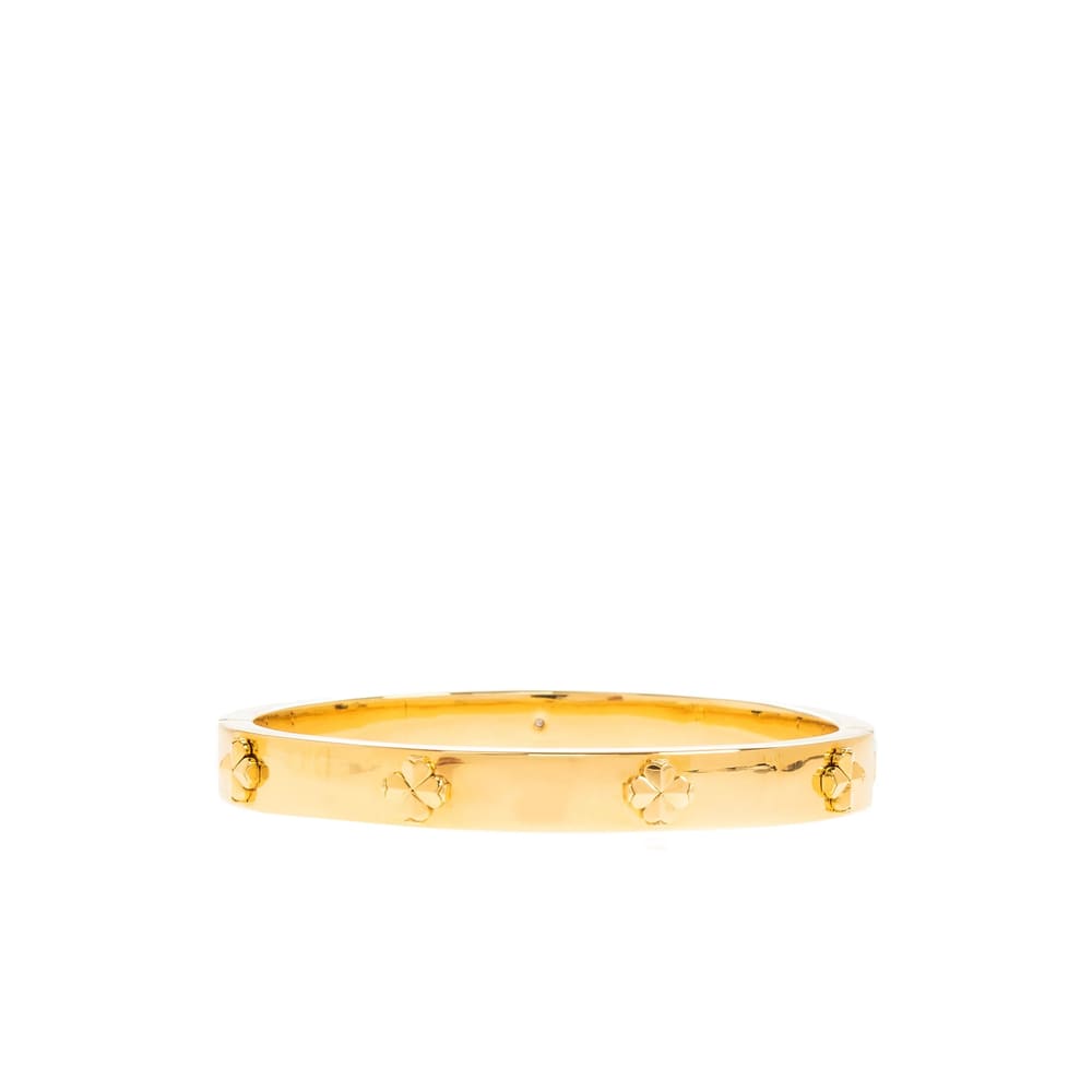 Kate Spade Clover-embellished Bangle Bracelet In Gold