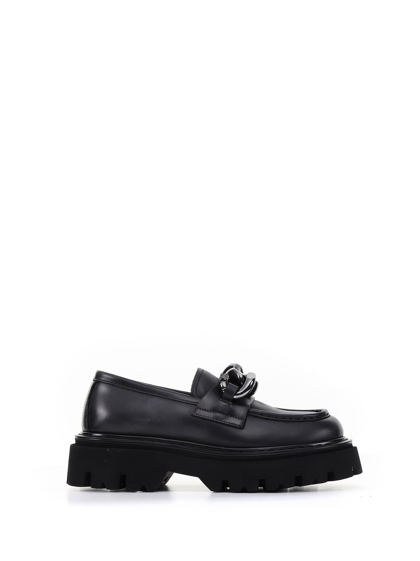Casadei Loafer With Chain Detail