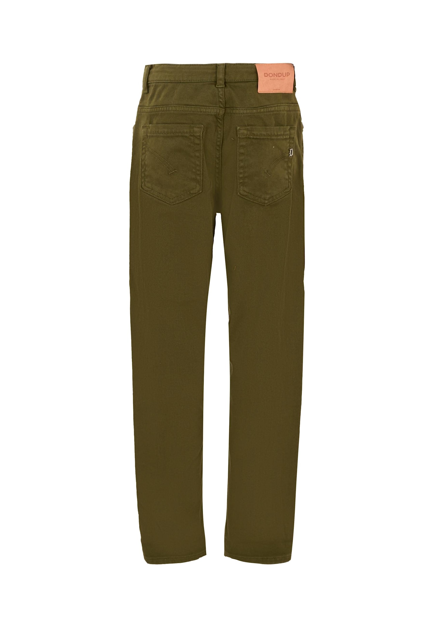 Dondup Logo-patch Trousers In Green