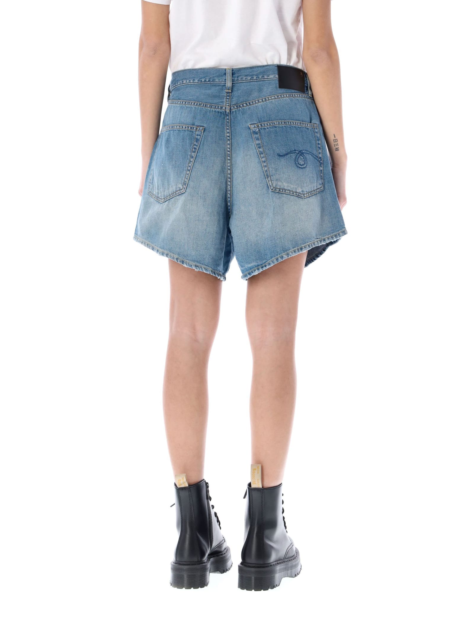 R13 DAMON PLEATED SHORT