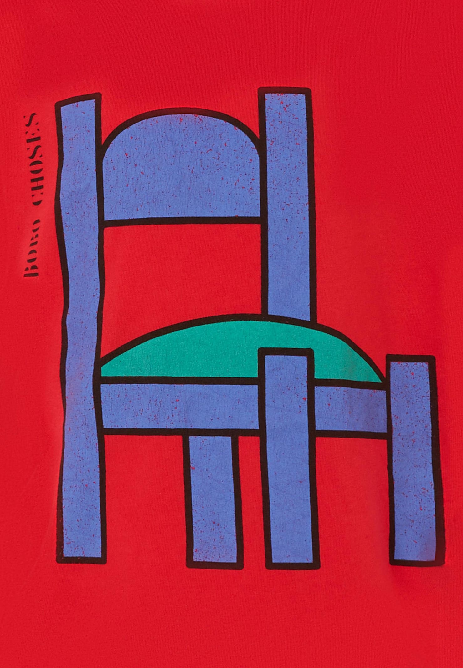 Bobo Choses Red T-shirt For Kids With Chair In Red
