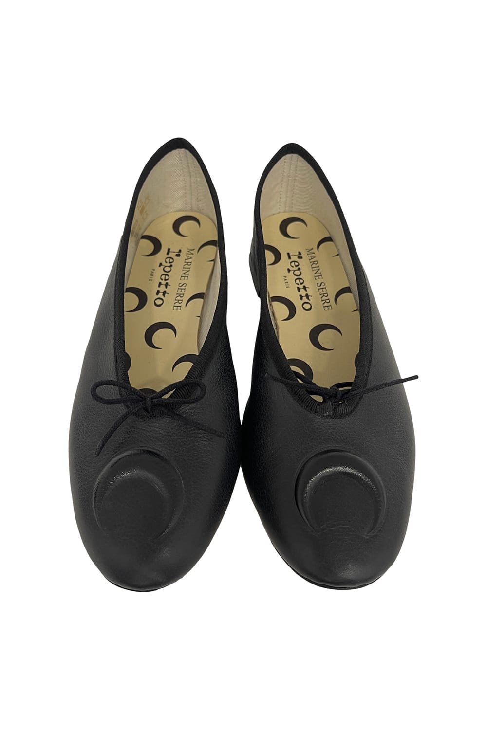 Marine Serre Black Lilou Ms X Repetto Ballet Flats In Black