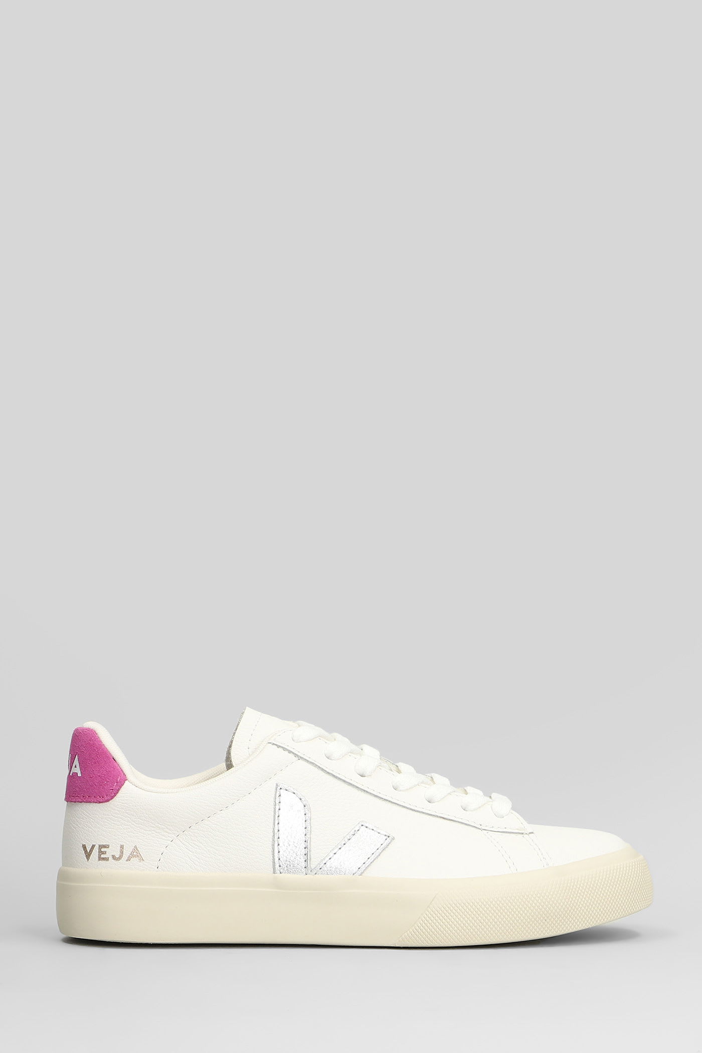 Veja Sneakers Campo Chromefree White Silver Ultraviolet In Multi