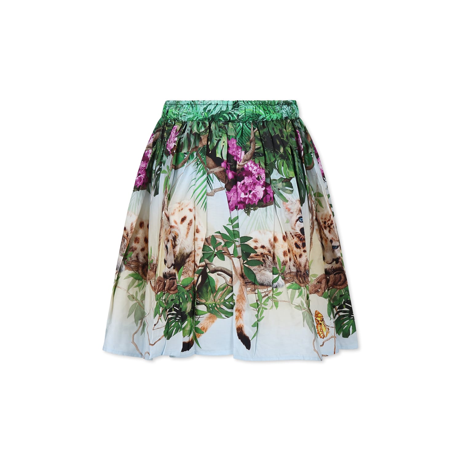 Molo Multicolor Skirt For Girl With Puma In Multicolor