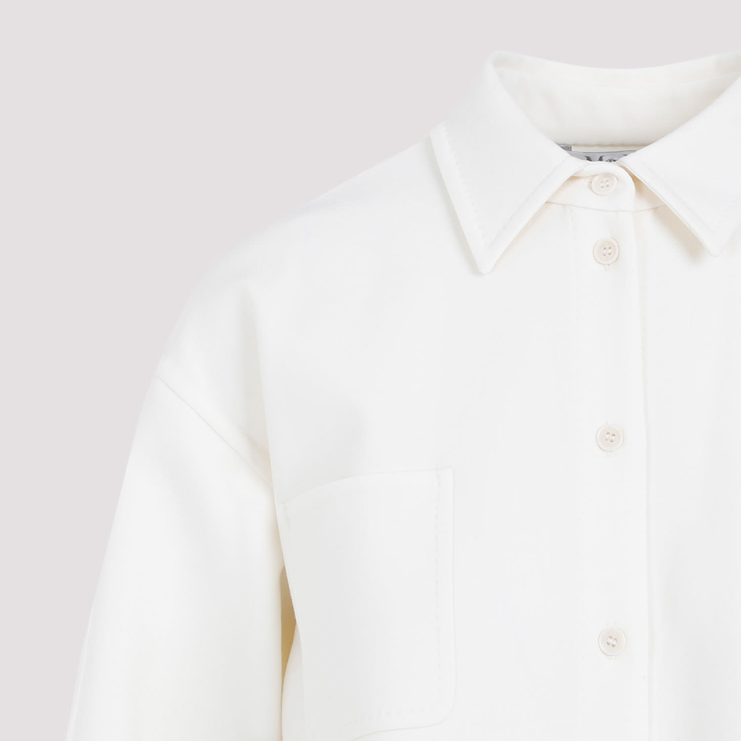 Shop Max Mara Tirolo Shirt Jacket In Bianco