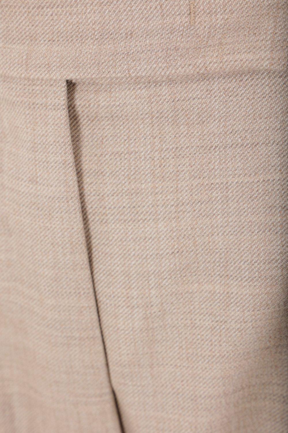 Max Mara Virgin Wool Tailored Trousers In Beige