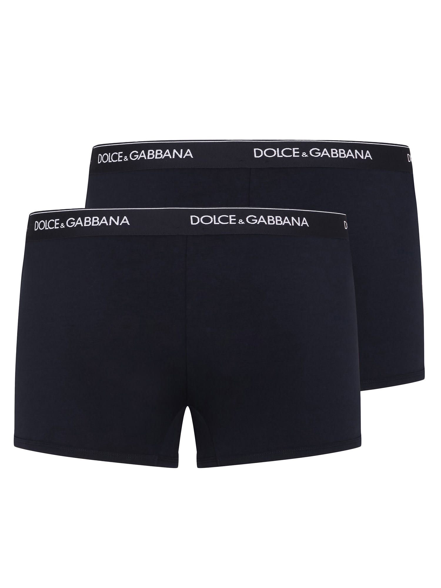 Shop Dolce & Gabbana Pack Of Two Boxers In Blu