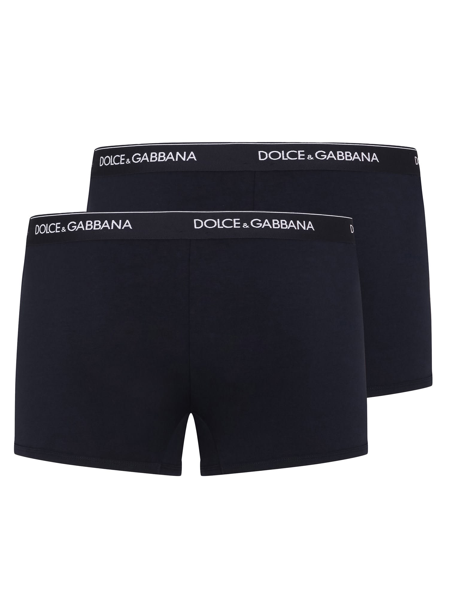 Dolce & Gabbana Pack Of Two Boxers In Blue