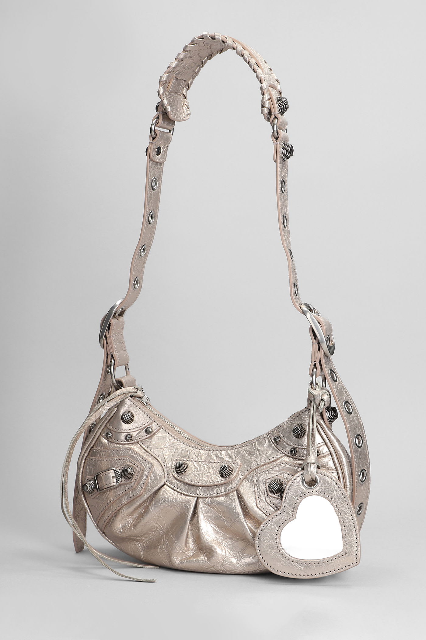 Balenciaga Le Cagole Xs Shoulder Bag In Bronze Leather In Brown