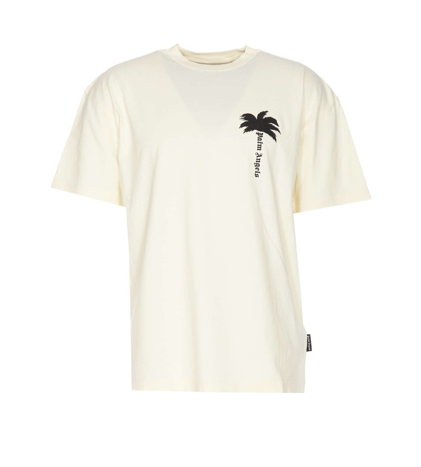 Palm Angels The Palm T-shirt In Off White Black (yellow)