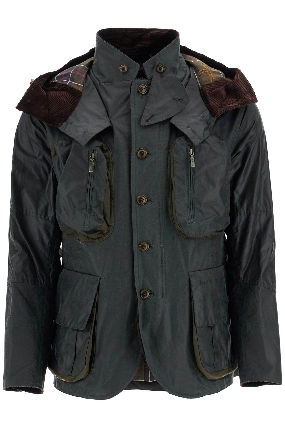 Shop Barbour Outland Waxed Jacket In Sage (green)