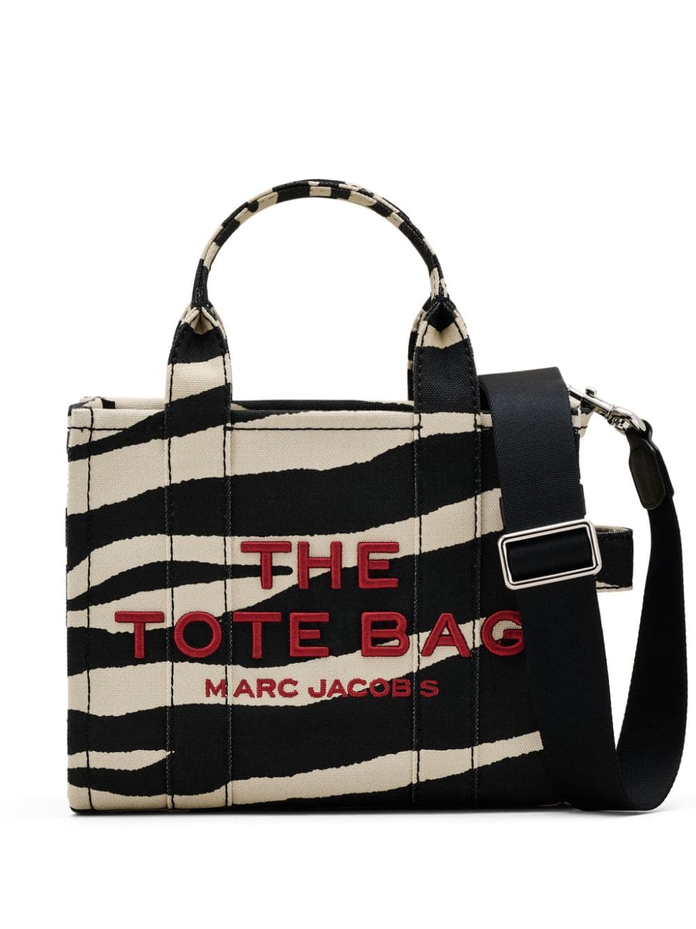 Shop Marc Jacobs The Small Tote Canvas In Black White