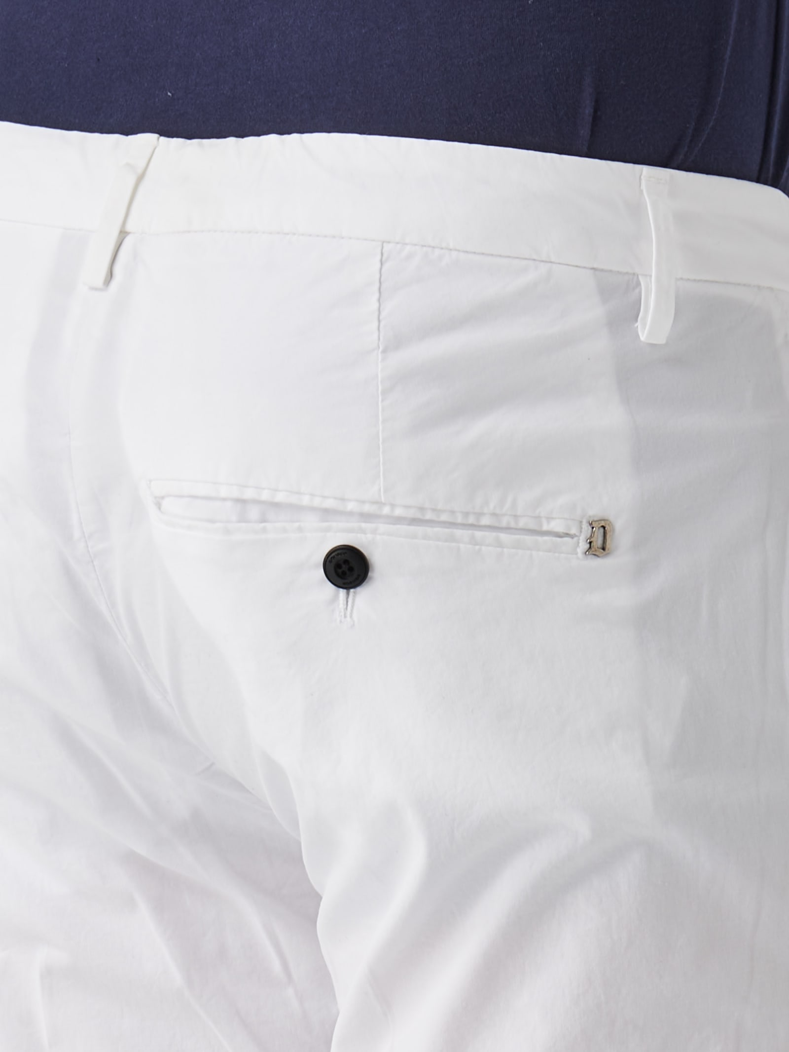 Shop Dondup Pantalone Gaubert Trousers In Bianco