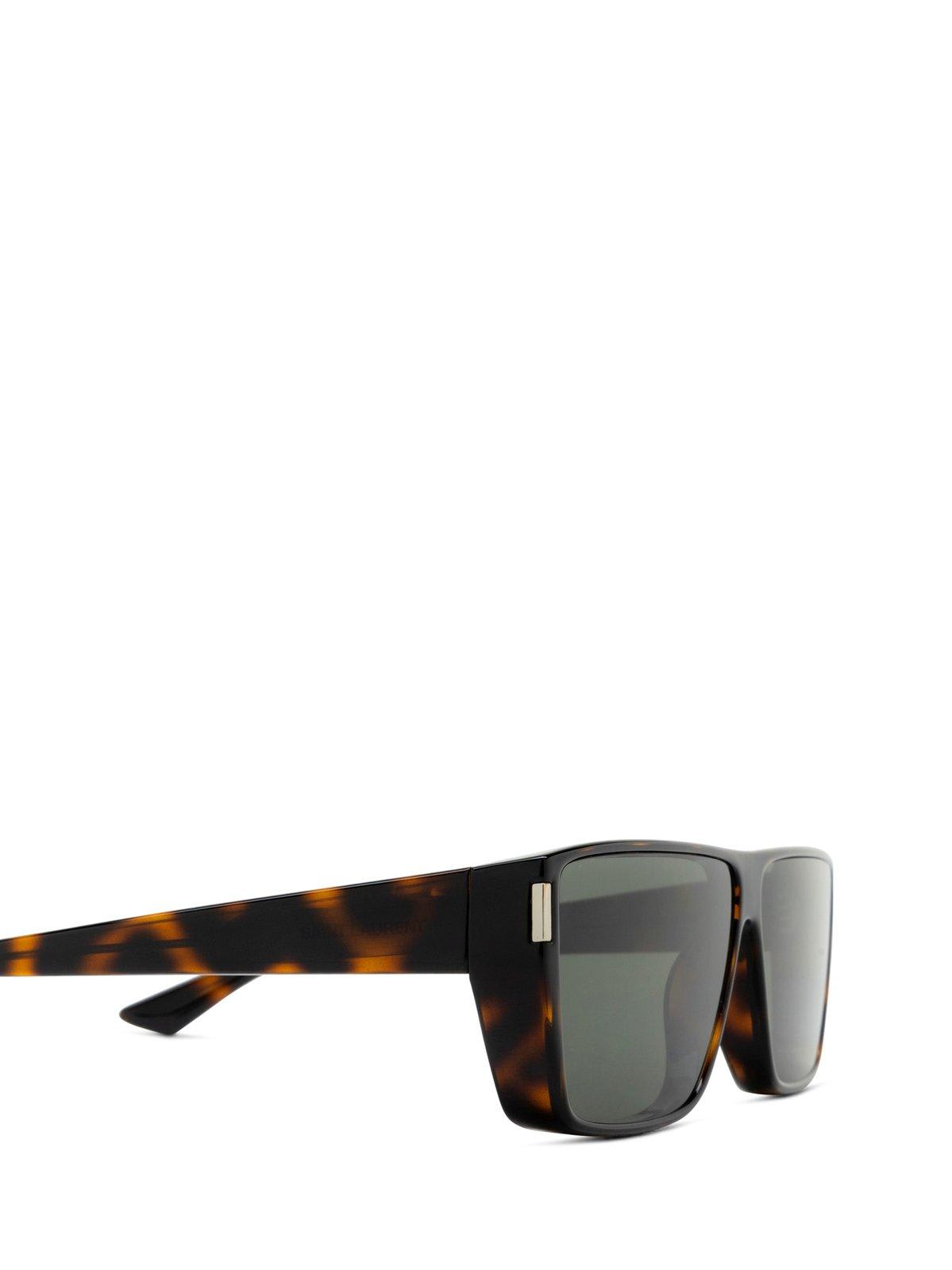 Saint Laurent Square Frame Sunglasses In Brown