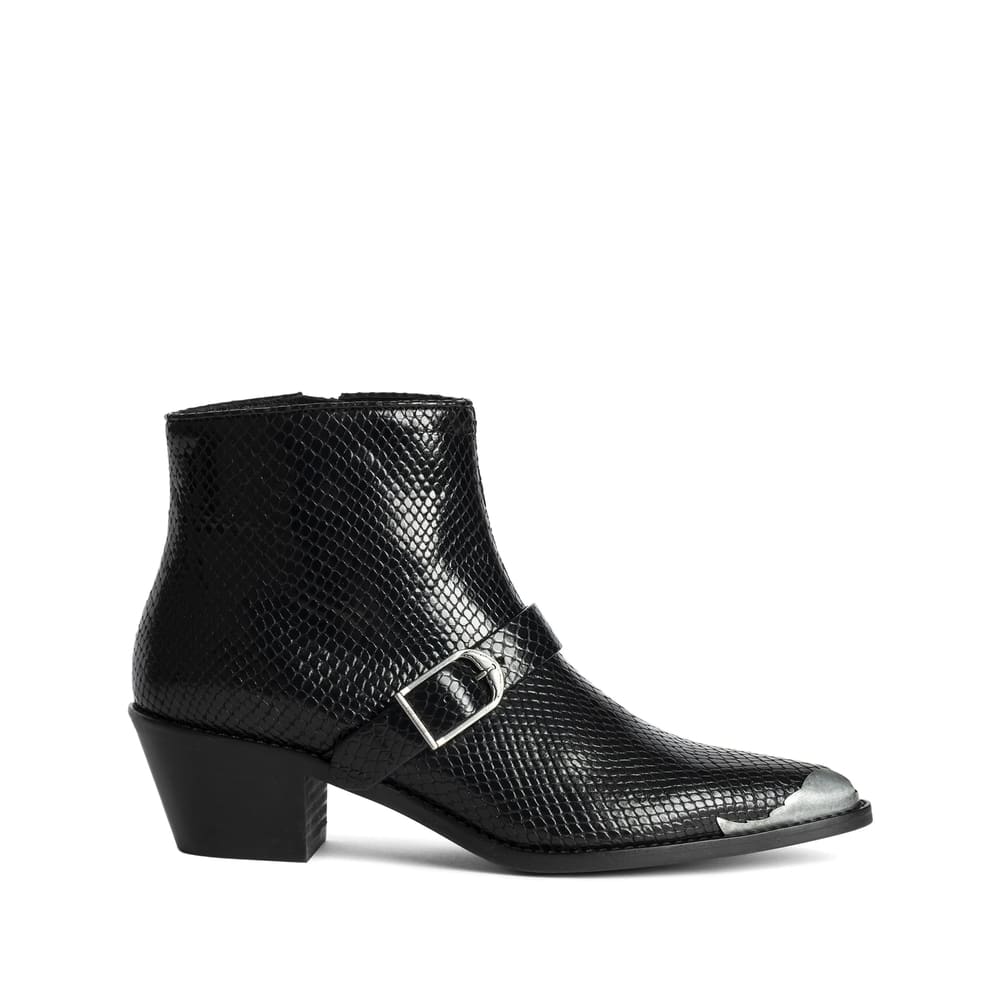 Zadig & Voltaire Tylow Wild Mirror Buckled Cowboy Boots In Multi