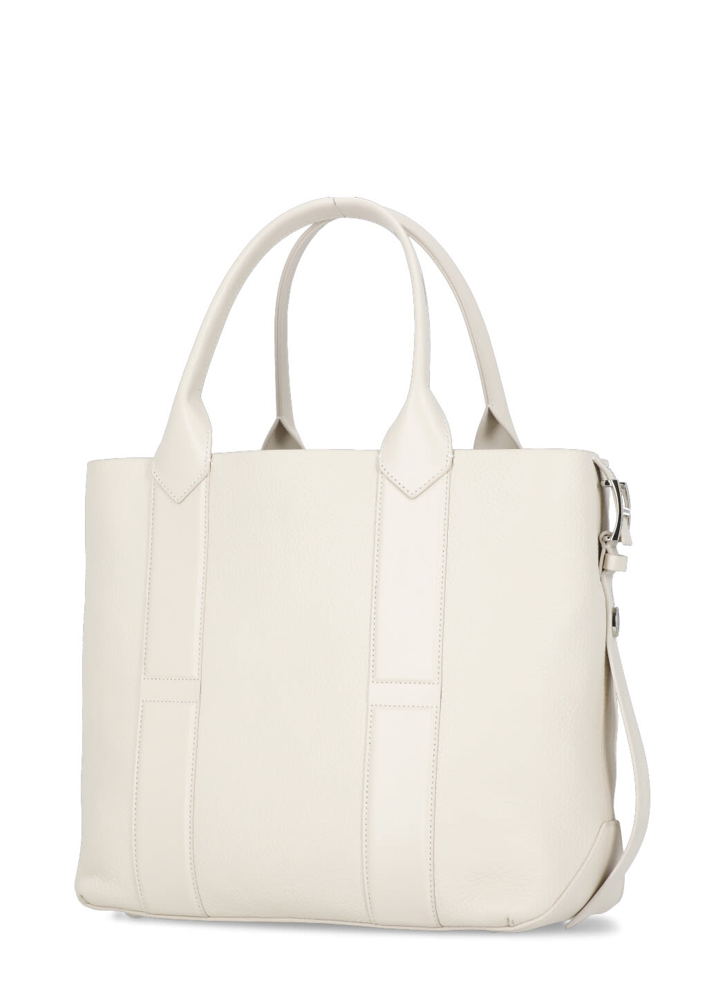 Shop Hogan Script Media Shopping Bag In White