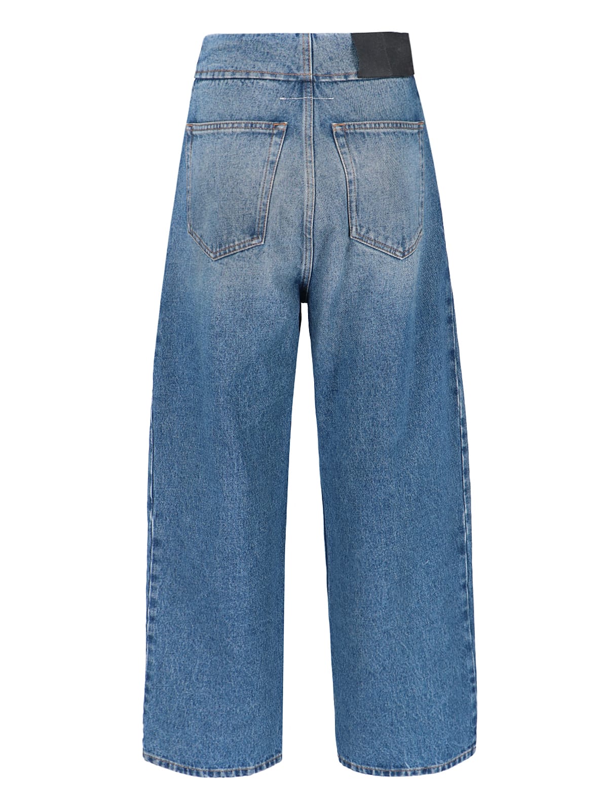 Shop Mm6 Maison Margiela Cropped Jeans In Blue