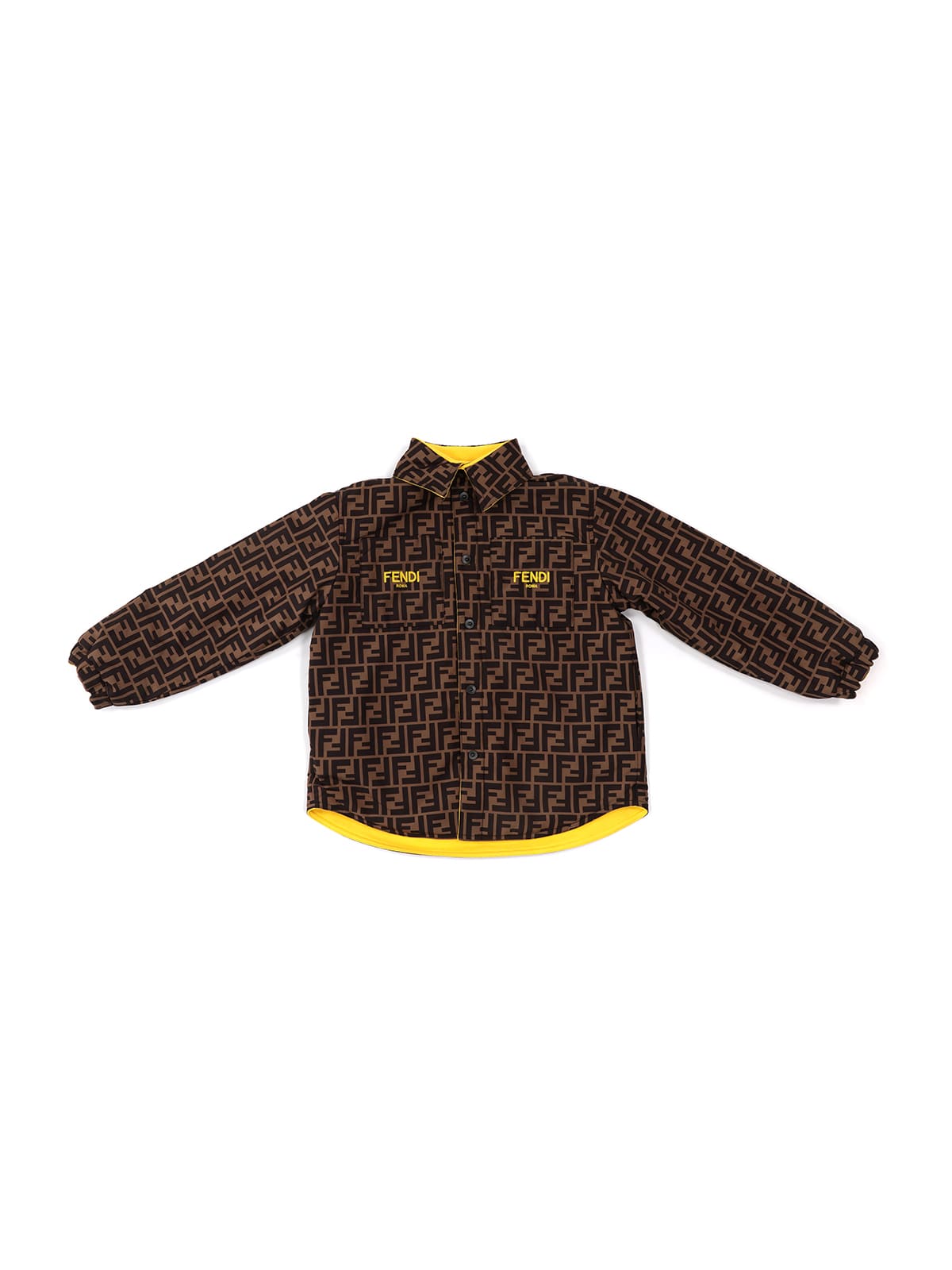 Fendi Kids' Jacket Shirt Sweatshirt In Jdq Sun Pumpkin