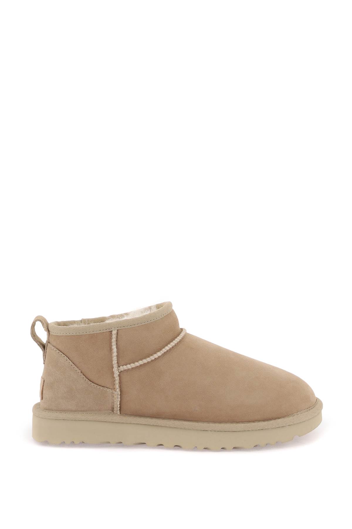 Shop Ugg Classic Ultra Mini Ankle Boots In Sand