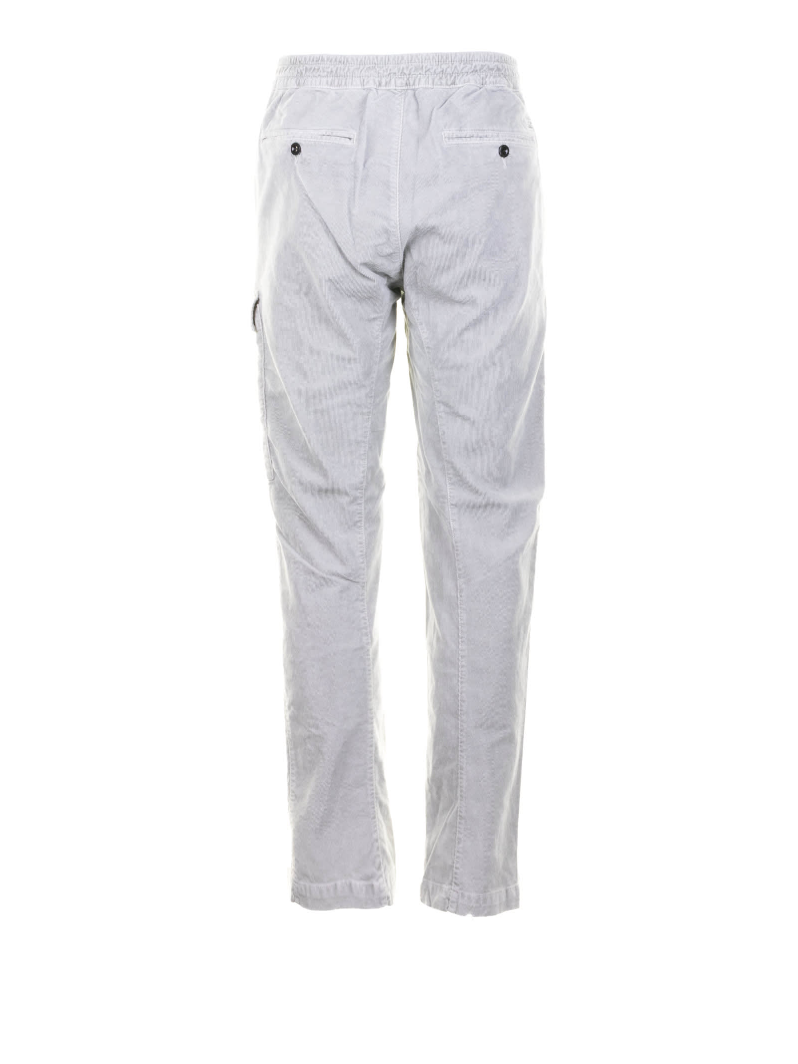 C.p. Company C.p.company Trousers In Grey Fabric, Closure With Button And Zipper, Lace-up At The Waist, Pocket Wi In Gray