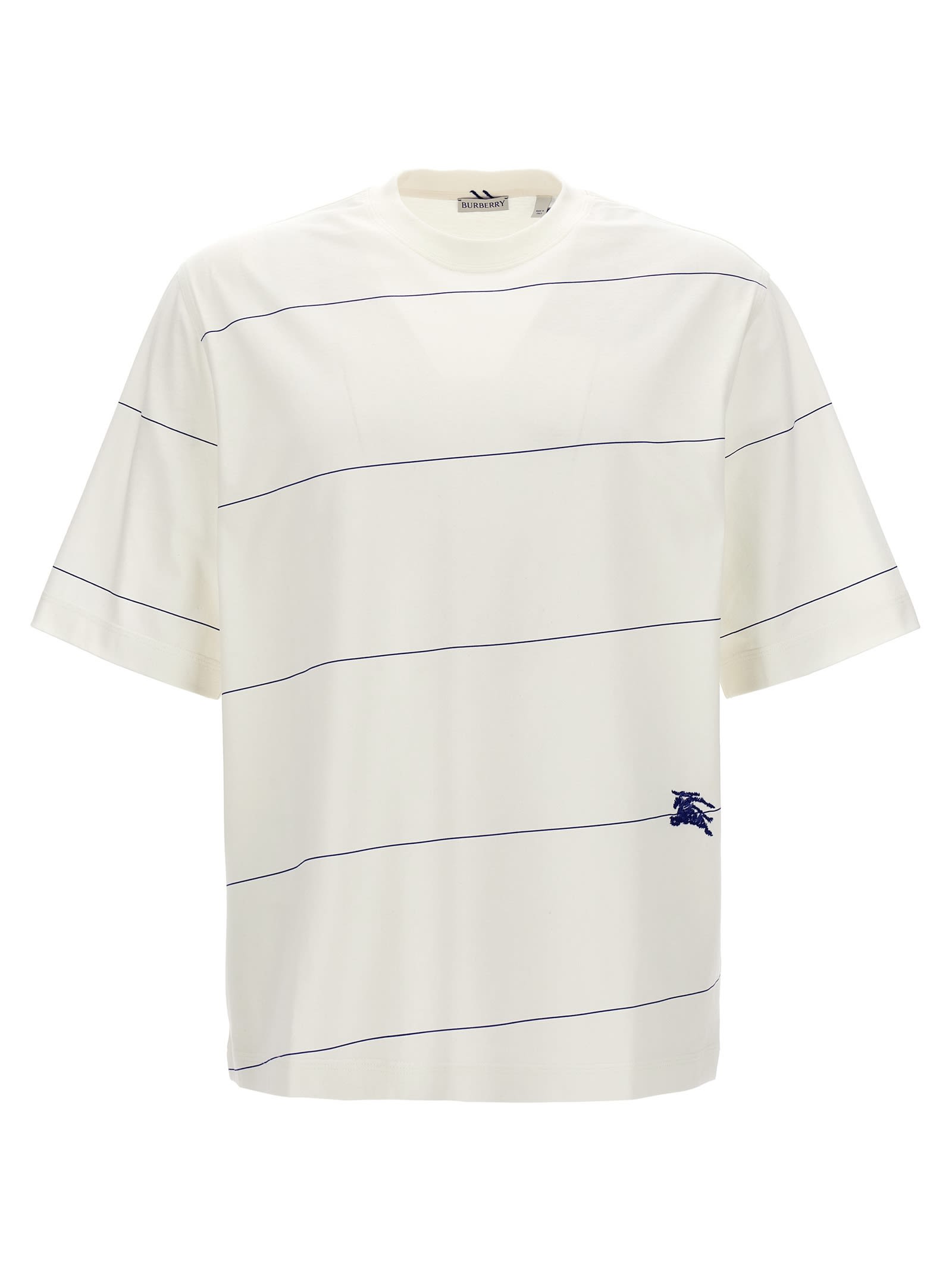 Logo Embroidery Striped T-shirt