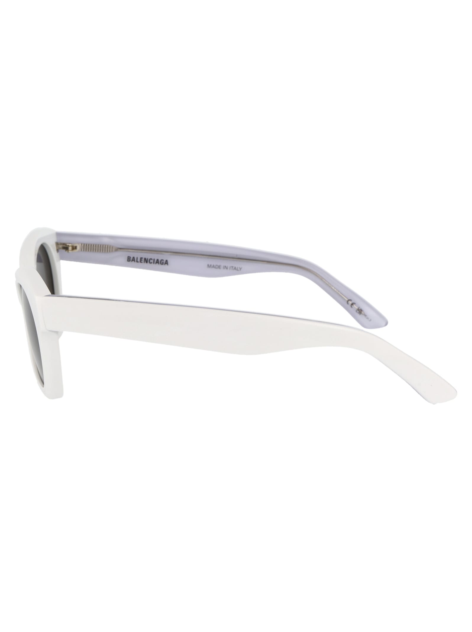 Shop Balenciaga Bb0230s Sunglasses In 005 White White Grey