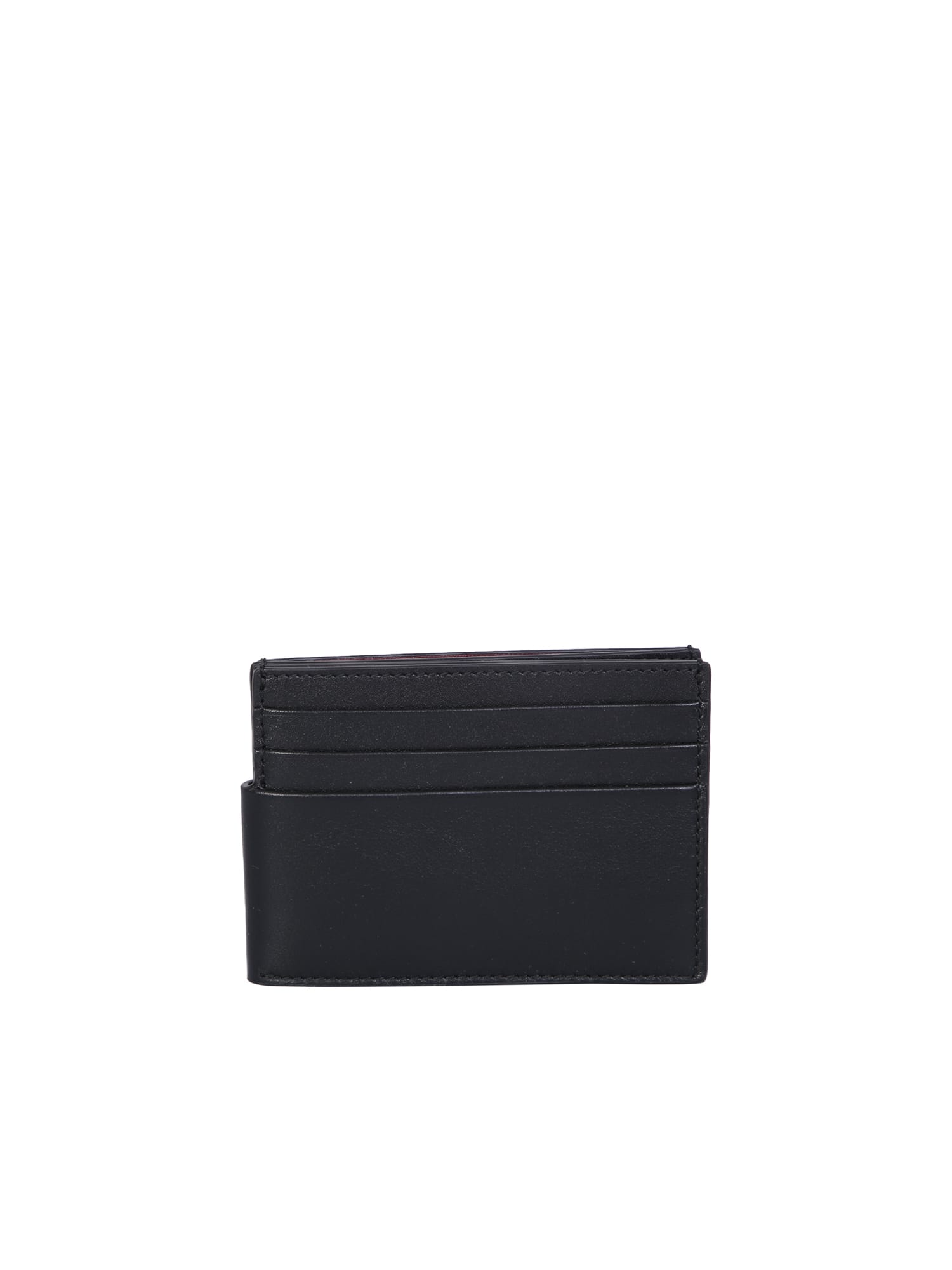 Shop Alexander Mcqueen Black Layered Cardholder