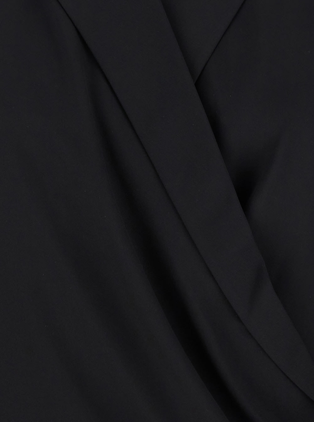 Theory Black Blouse With Peak Revers And Crossover Neck In Black