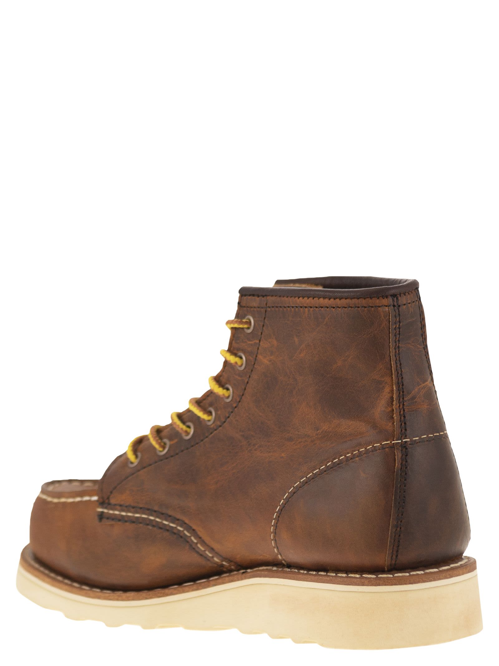 Shop Red Wing Classic Moc - Leather Lace-up Boot In Brown