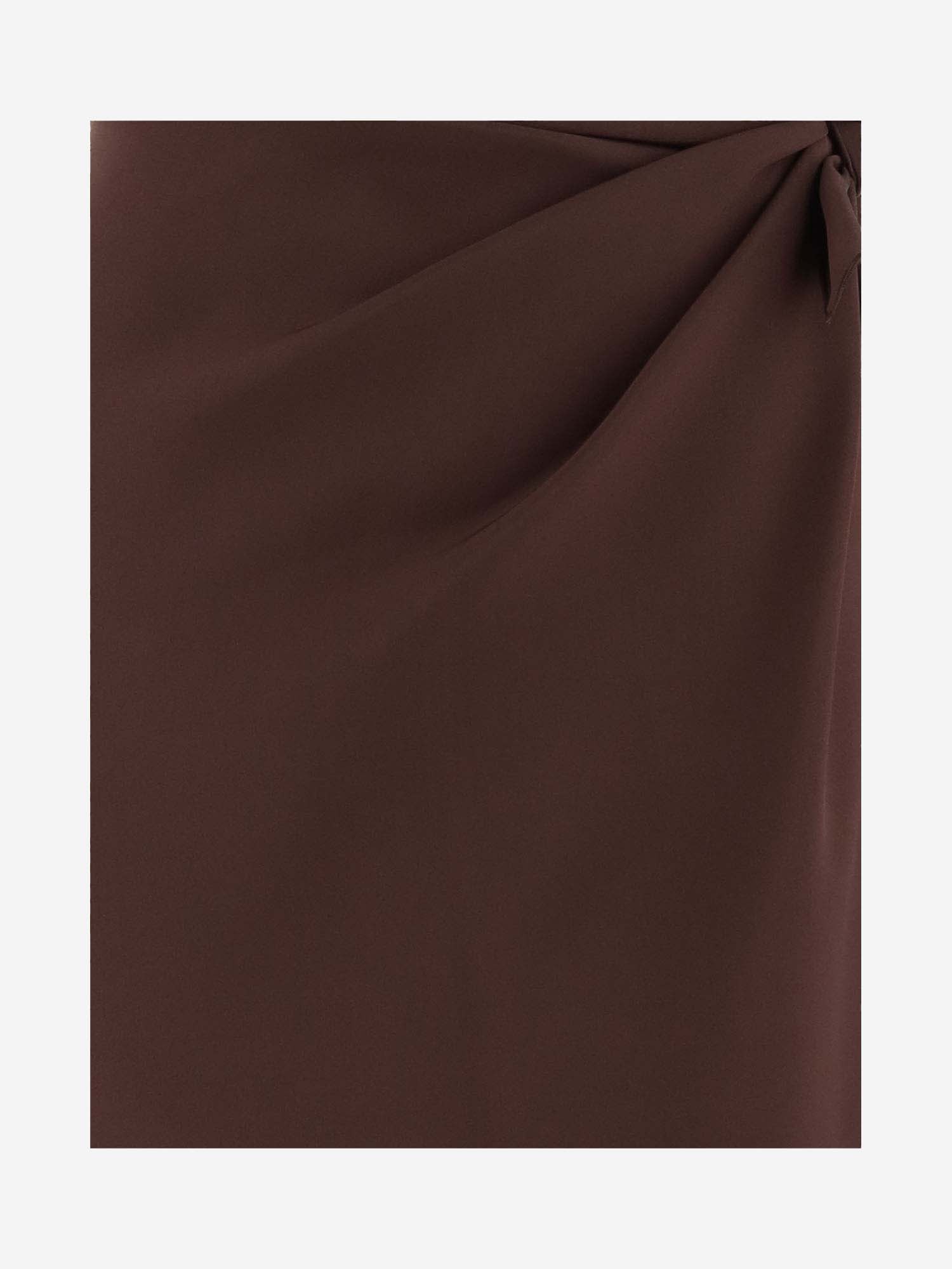 Shop Stephan Janson Silk Skirt In Brown