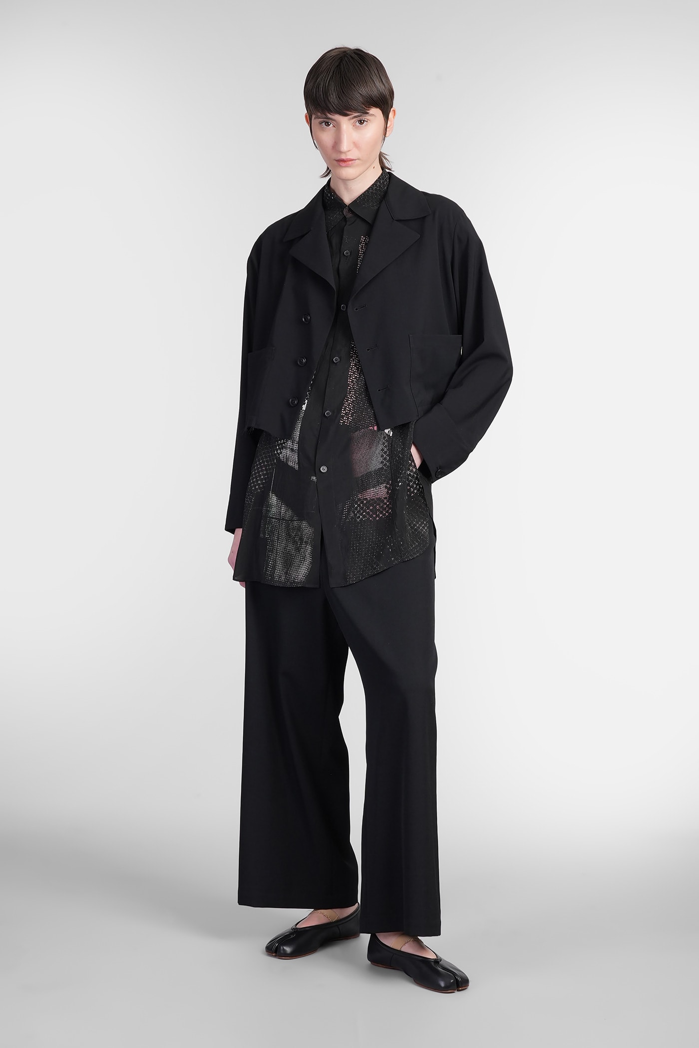 Yohji Yamamoto Blazer In Black Wool In Black