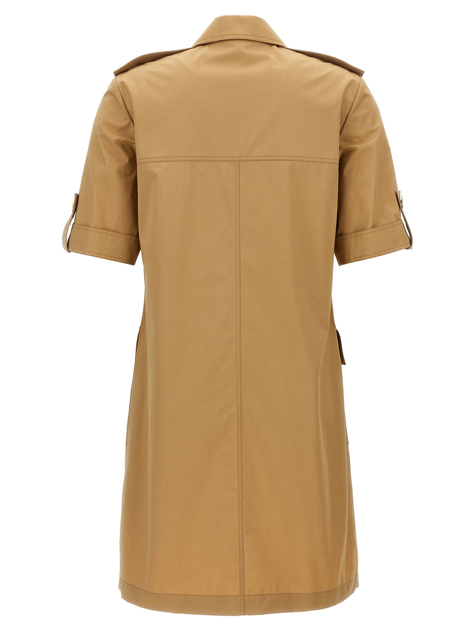 Shop Tory Burch Camp Dress In Beige