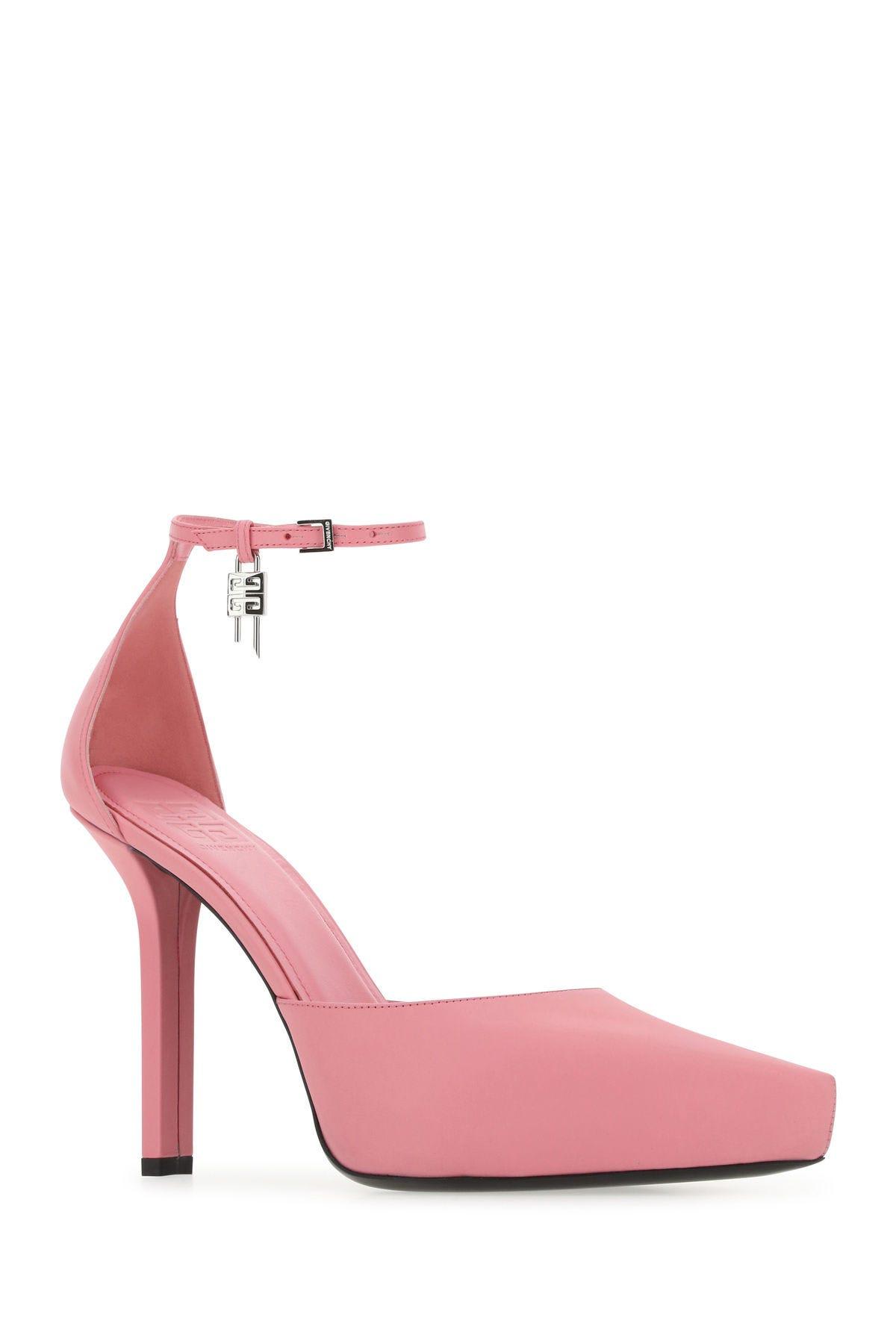 Shop Givenchy Pink Leather G-lock Pumps
