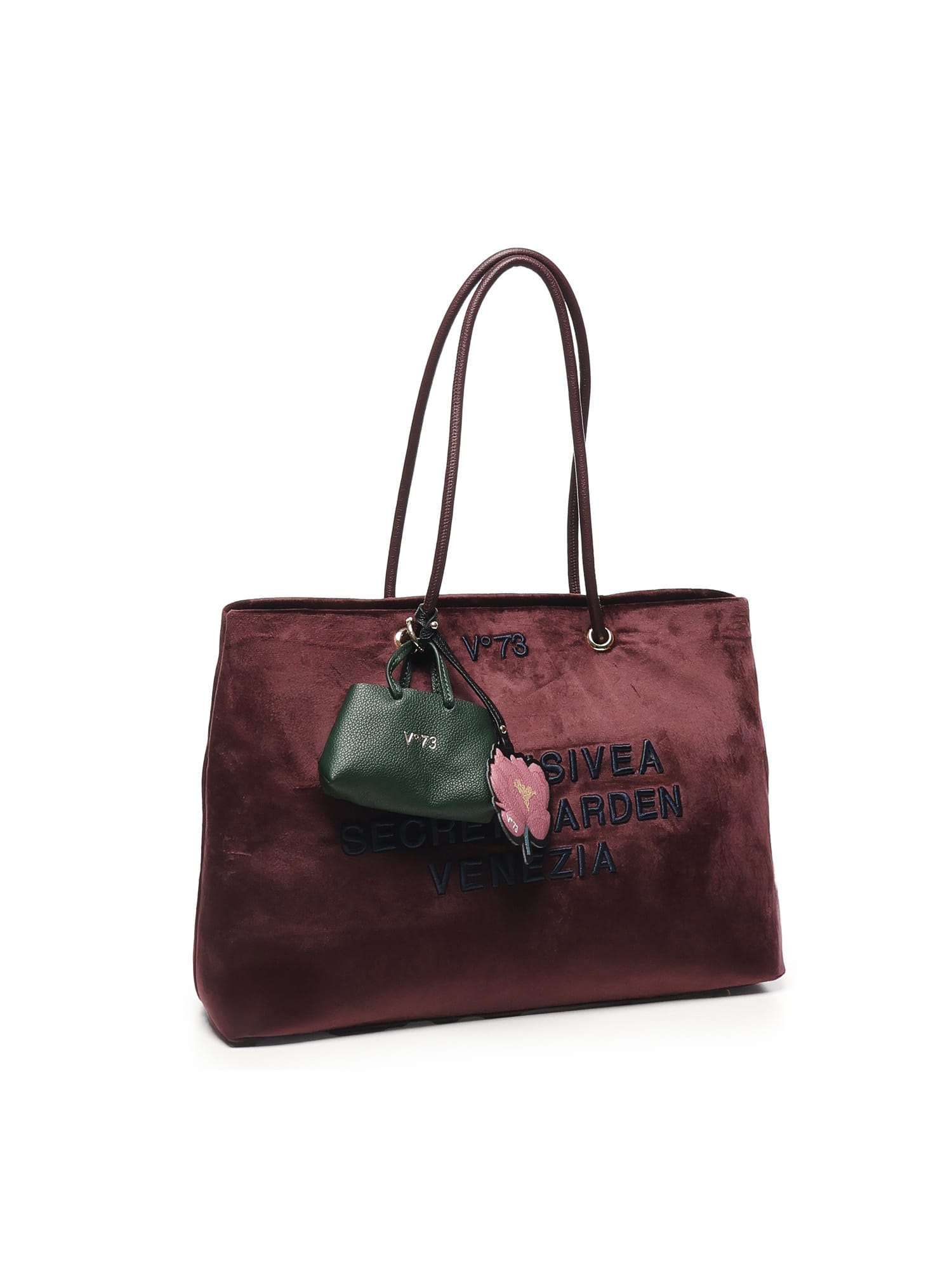 V73 Secret Garden Shopping Bag In Burgundy