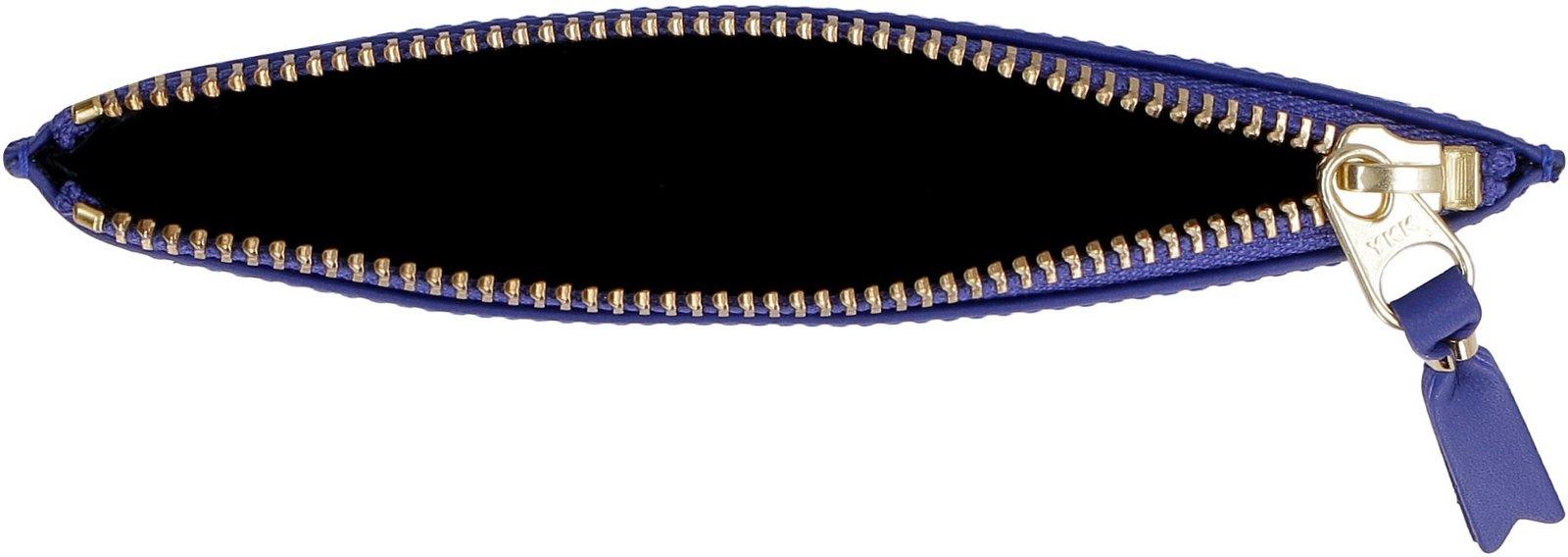Shop Comme Des Garçons Polka-dot Coin Pouch In Navy Navy